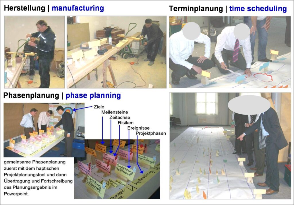 Time scheduling with the haptical project planning tool